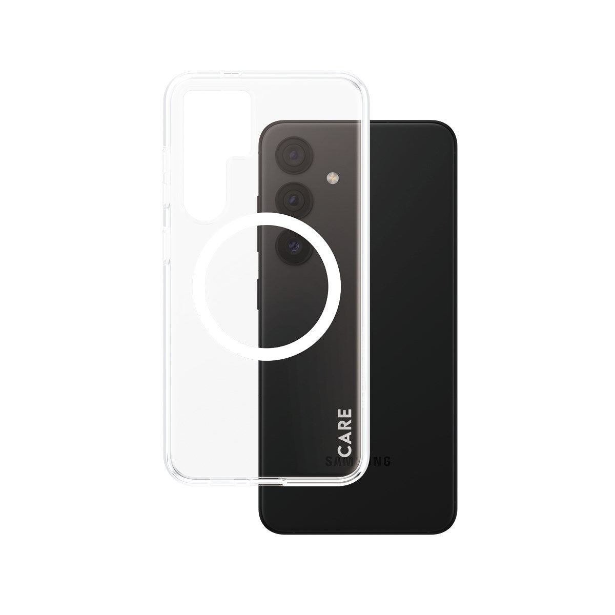 CARE by PanzerGlass® Flagship Case Transparent Urban Combat m. Hvid Qi Compatible Samsung Galaxy S24